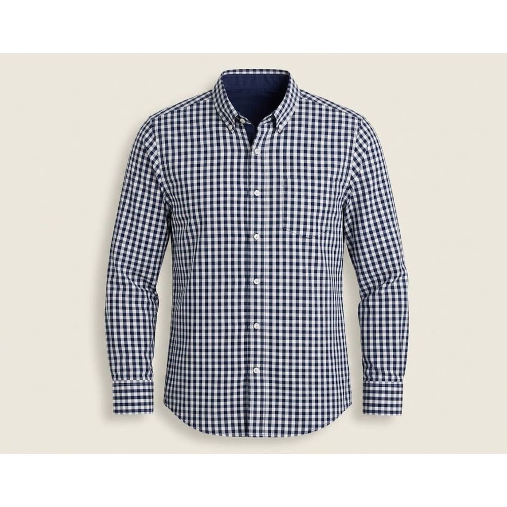 Sonoma Goods For Life Men's Navy & White Gingham Button Down – XXL Slim